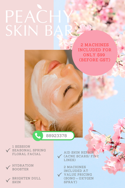 Spring Floral Facial Online Exclusive Trial: 1 Session Spring Floral Facial + (Complimentary) RF Neck Lift